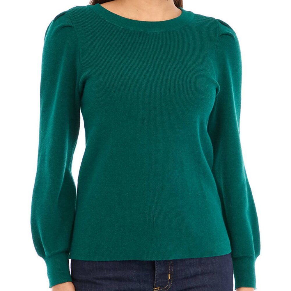 EUC The Limited Petite Crew Neck Puff Sleeve Sweater Women's Small